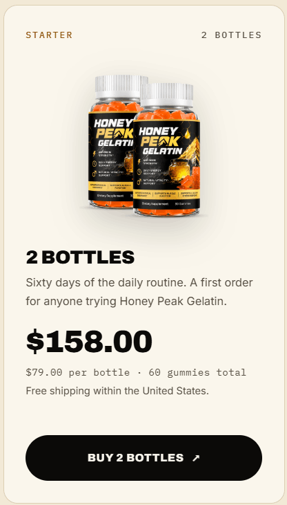 honey peak gelatin 2 bottles price
