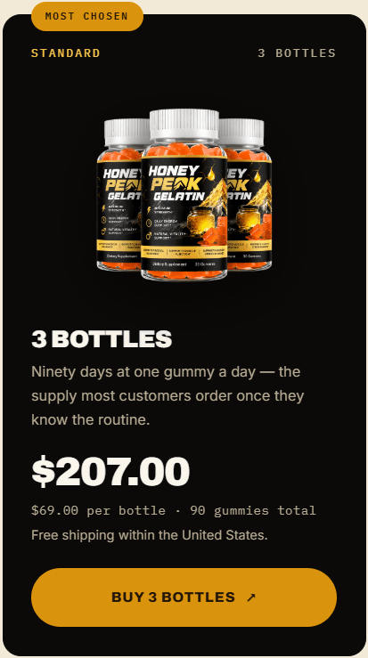 honey peak gelatin 3 bottles price